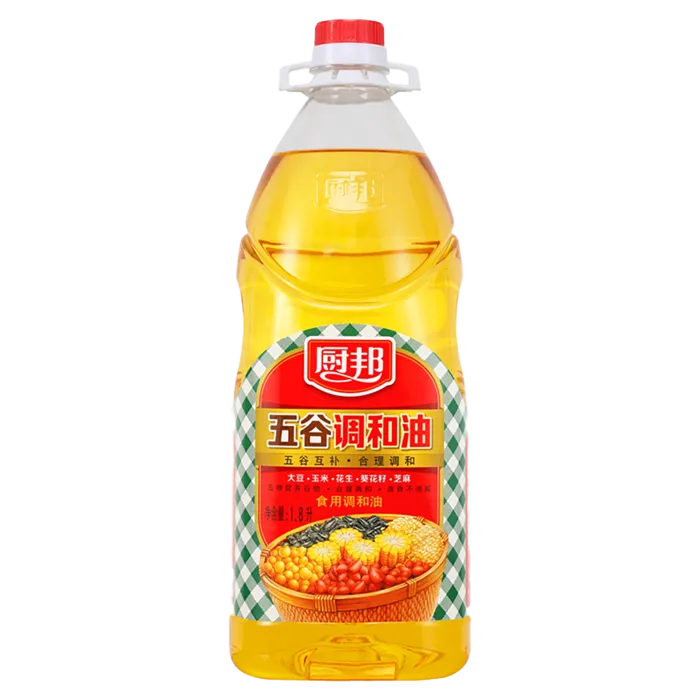 厨邦五谷调和油1.8升超市商品白底图免抠实物摄影png格式图片透明底