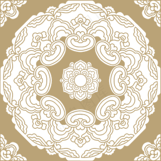 中国风传统吉祥寓意图案古代喜庆祥瑞纹样纹饰PNG免抠