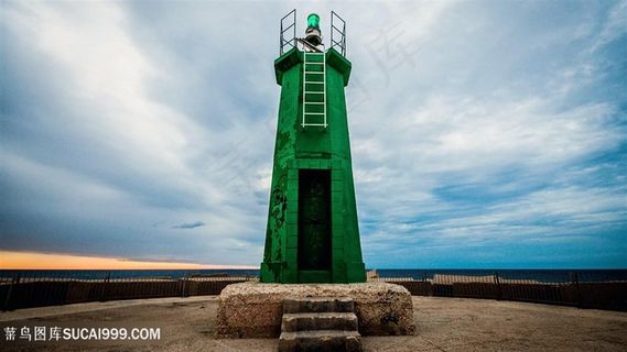 灯塔海景风景画壁纸