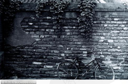 北京印象-胡同墙壁和自行车