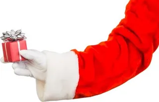 圣诞老人的手礼物 PNG免抠