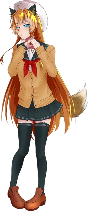 狐狸女孩素材卡通