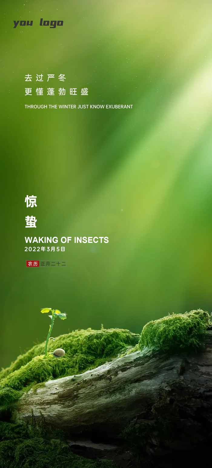 惊蛰节气海报设计PSD素材