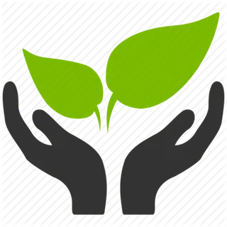 现代农业手捧绿叶标识