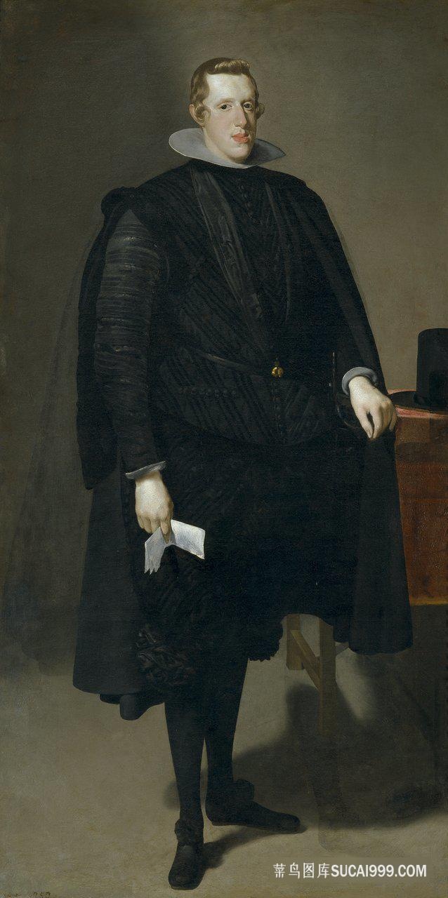 黑衣男士高清油画