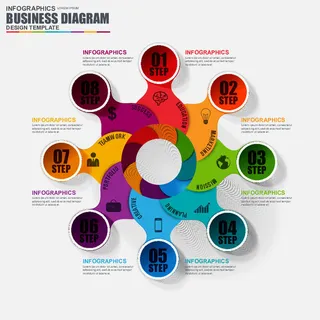 ppt素材3d数据图表模板可视化图形统计标签矢量图标模型ai源文件