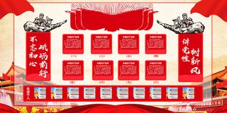 红色党建文化墙*宣传栏展板