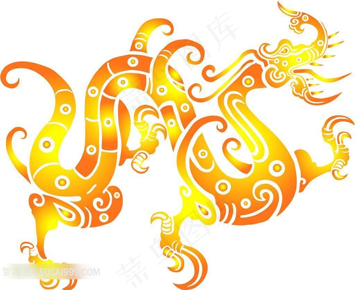 精美的龙纹图案素材