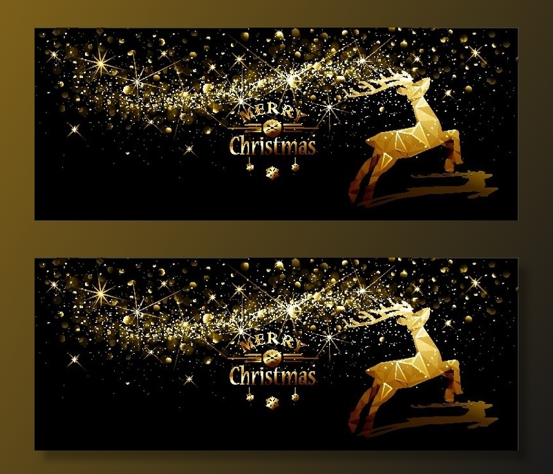 圣诞节圣诞树圣诞老人闪亮装饰电商促销折扣海报