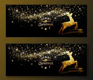 圣诞节圣诞树圣诞老人闪亮装饰电商促销折扣海报