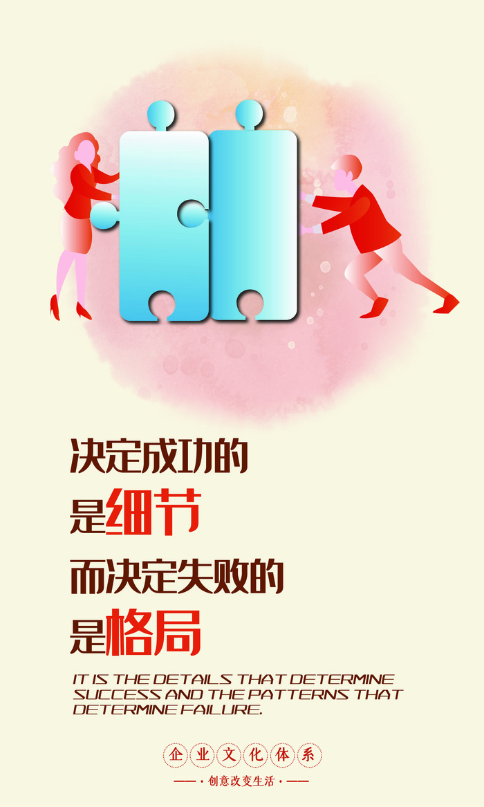 企业文化挂画励志企业文化公司团队合作精神标语办公会议室挂画海报素材图(1772x2953)psd模版下载