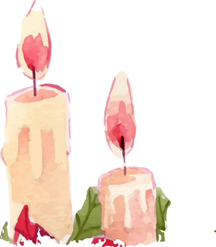蜡烛彩绘卡通
