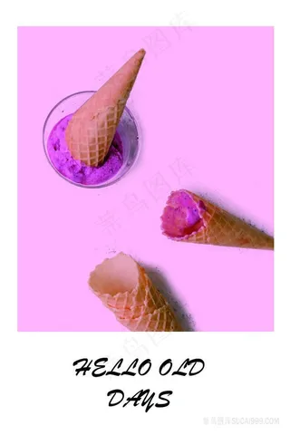 唯美冰淇淋艺术插画