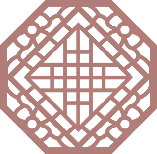 简约风中式传统图案窗花贴画镂空窗户瓷砖PNG免扣图片素材 (88)