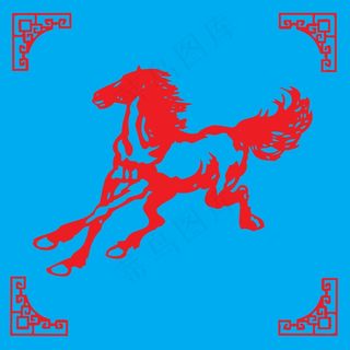 马剪纸 剪纸风元素