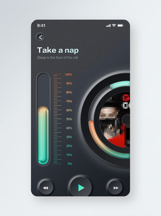 UI新拟态智能手机放器主界面新拟态