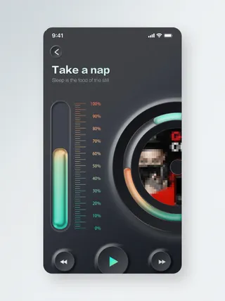 UI新拟态智能手机放器主界面新拟态