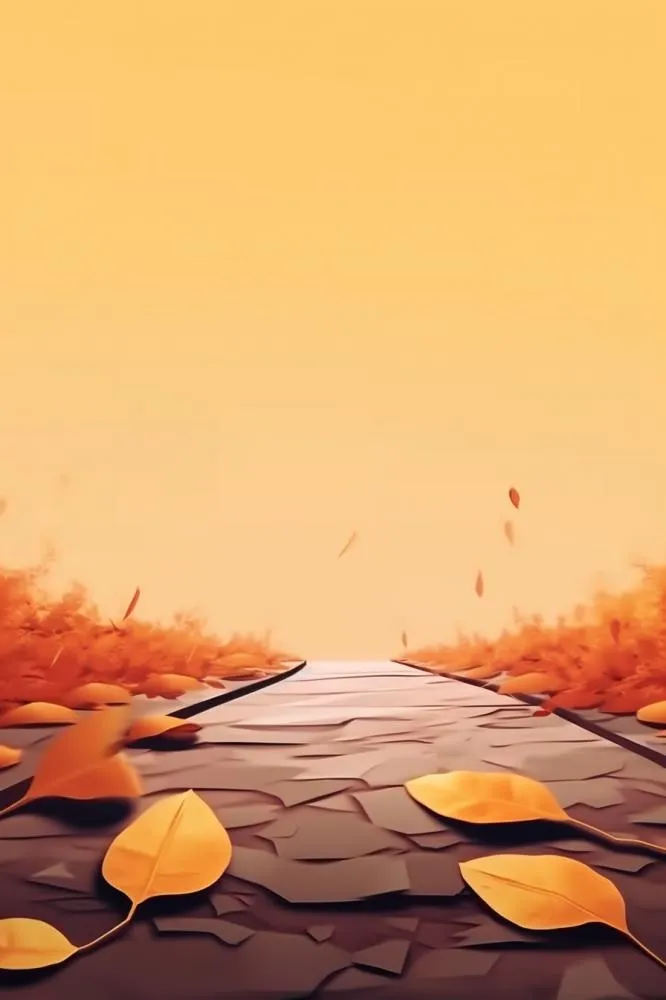 落叶棕黄色大气背景(896x1344)