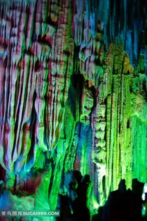 桂林芦笛岩溶洞景观素材