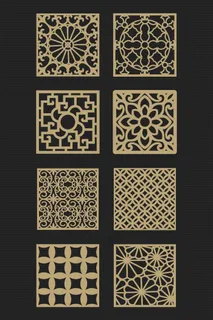 中式古典纹样免抠传统装饰花纹素材