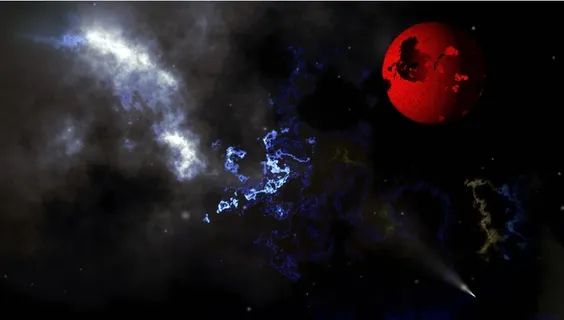 元宇宙世界风景天空背景墙 元宇宙世界风景天空背景墙
