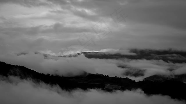 山, 云, 冬天, 哥伦比亚