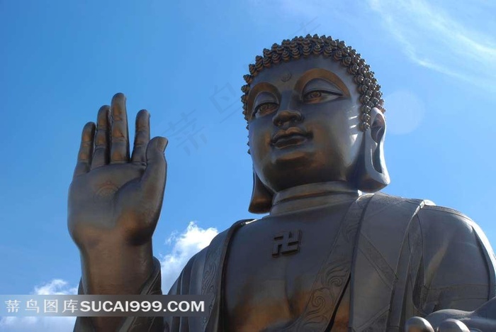 山东烟台南山大佛摄影素材