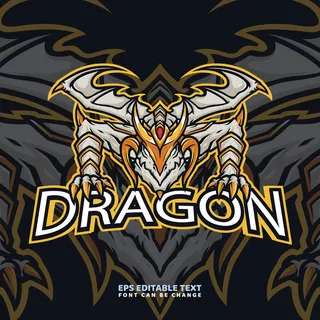 怪物地形飞龙标识logo设计-3