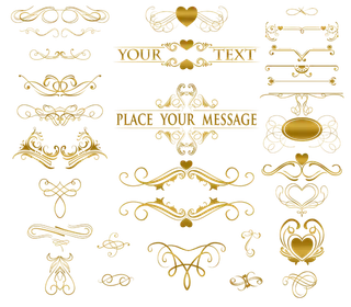 欧式花纹边框古典底纹花边欧美分割线装饰
