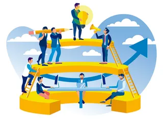 扁平化人物场景办公互联网等距ai矢量设计网页海报UI素材插画