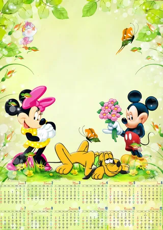 卡通儿童日历玄关