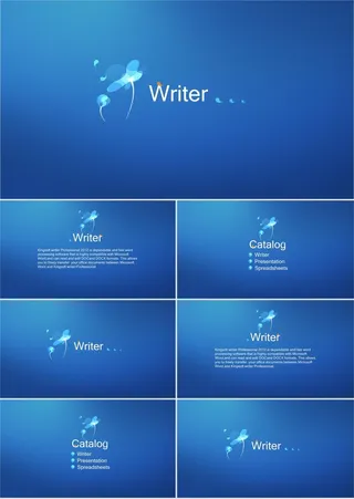 蓝色通用简约PPT模板下载