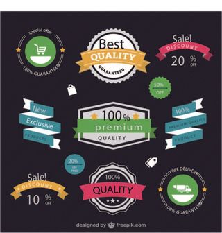 免抠促销标签矢量