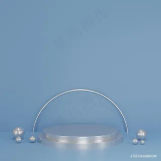 蓝色墙面空间背景