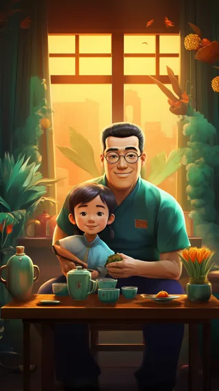 父亲 父亲节 温馨 坚强 爱护 关怀 教育 快乐 幸福 父爱