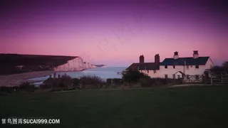 乡村湖畔风景画壁纸