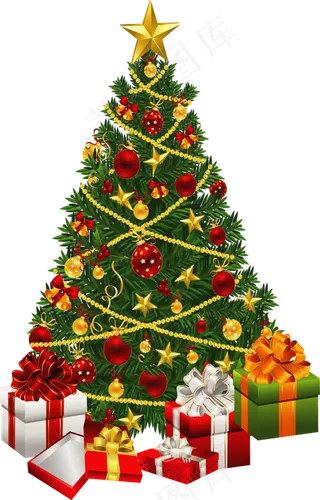 圣诞树免扣png 