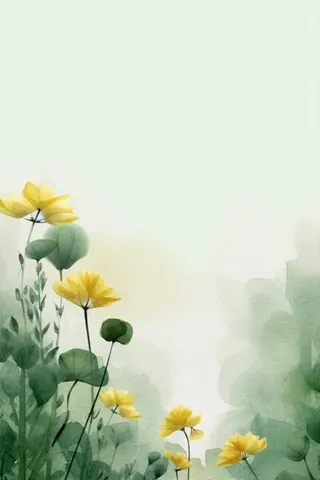 简约水墨绿色国风背景