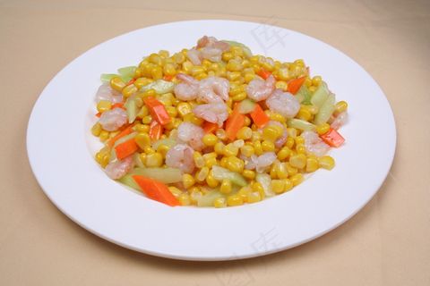 家常菜|美食|菜谱|菜单|0695嫩玉米炒虾仁