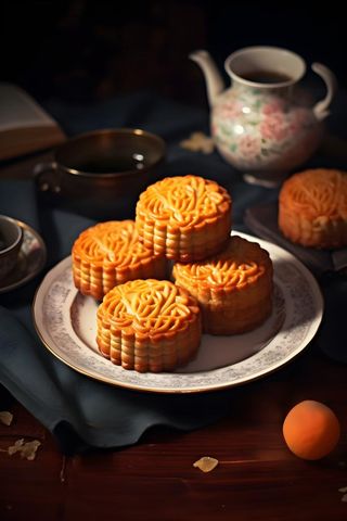 复古月饼摄影美食