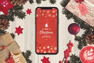 创意红色圣诞节时尚海报