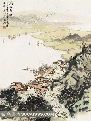 洞庭新绿绘画设计素材