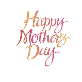 母亲节彩色标题