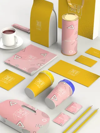 包装智能贴图样机VI效果PSD素材