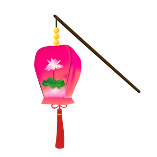 卡通手绘灯笼中秋节元宵节花灯新年海报元素PNG免扣PS素材