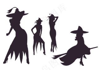 卡通万圣节手绘人物