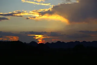 夕阳天空景色图片