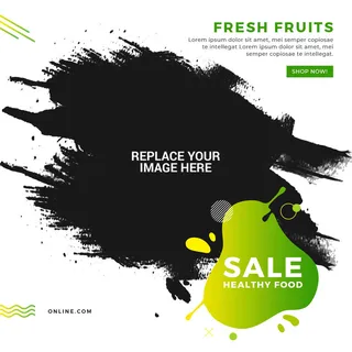 广告销售黑绿横幅素材