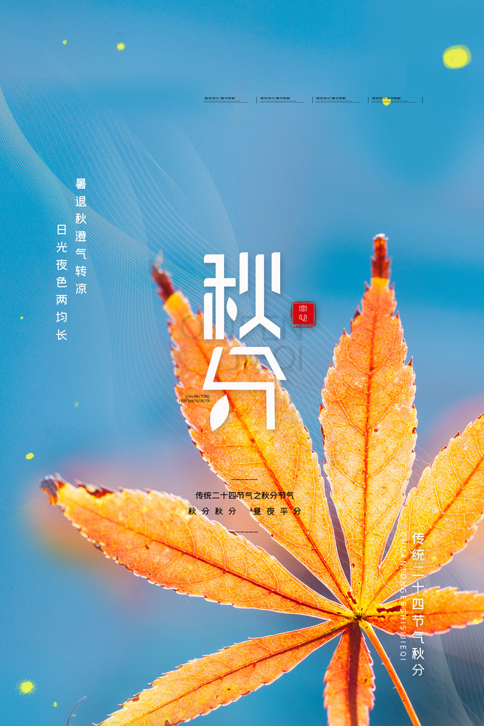 简约秋分节气营销设计psd模版下载