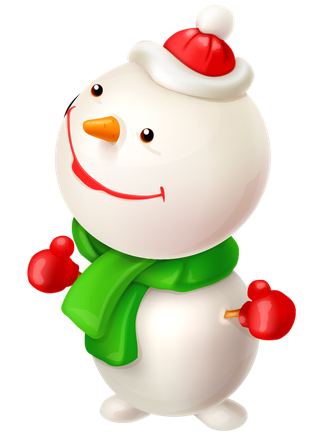 素材雪人卡通